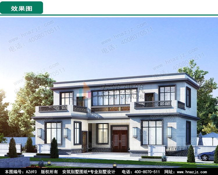 新中式别墅一百平米房子设计图,又见传统设计