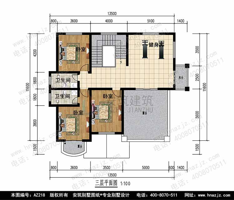 三层豪华版欧式复式小别墅设计图，农村自建房带旋转楼梯设计.jpg